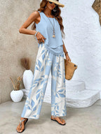 Two-Piece Tank & Wide-Leg Trouser Set