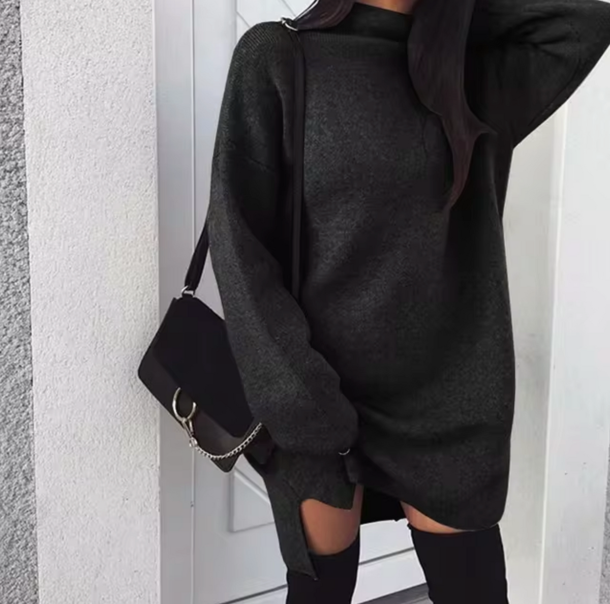 Women's wool-blend and soft-knit Blend Oversized Sweater Dress