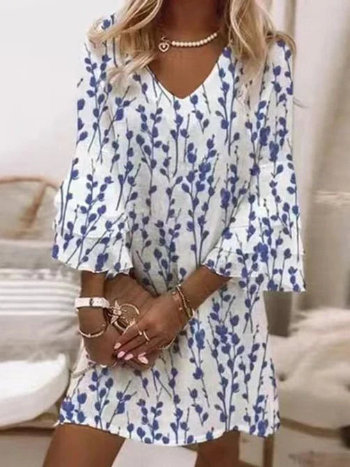 Women's Elegant Flare Sleeve Mini Dress | Meave & Ivy