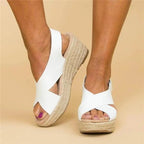 Crossover Espadrille Wedge Sandals