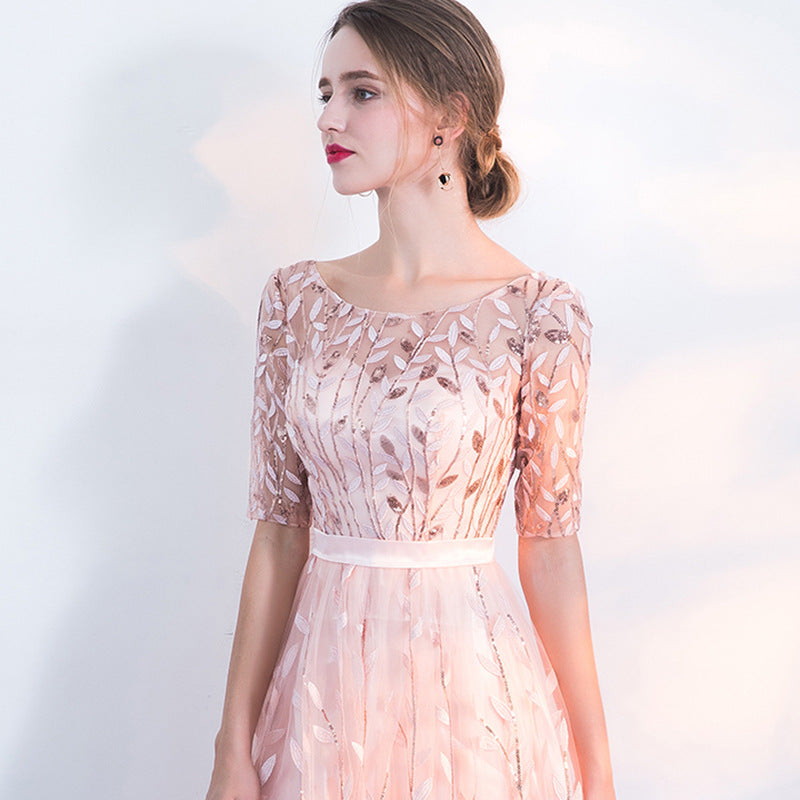 Round Neck Half Sleeve Autumn Dress | Meave & Ivy