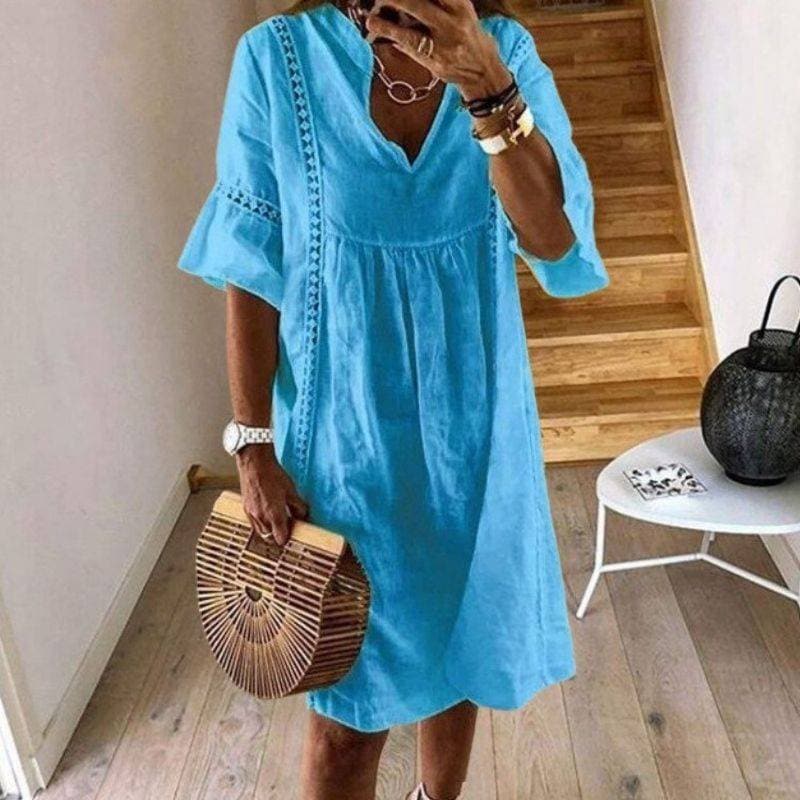 Boho Floaty Dress with Lace Details | Meave & Ivy
