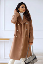 Double-Faced Wool-Blend Coat – Classic Button Design