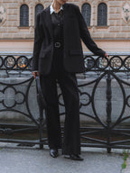 Black Single-Breasted Suit Blazer - Tailored Fit
