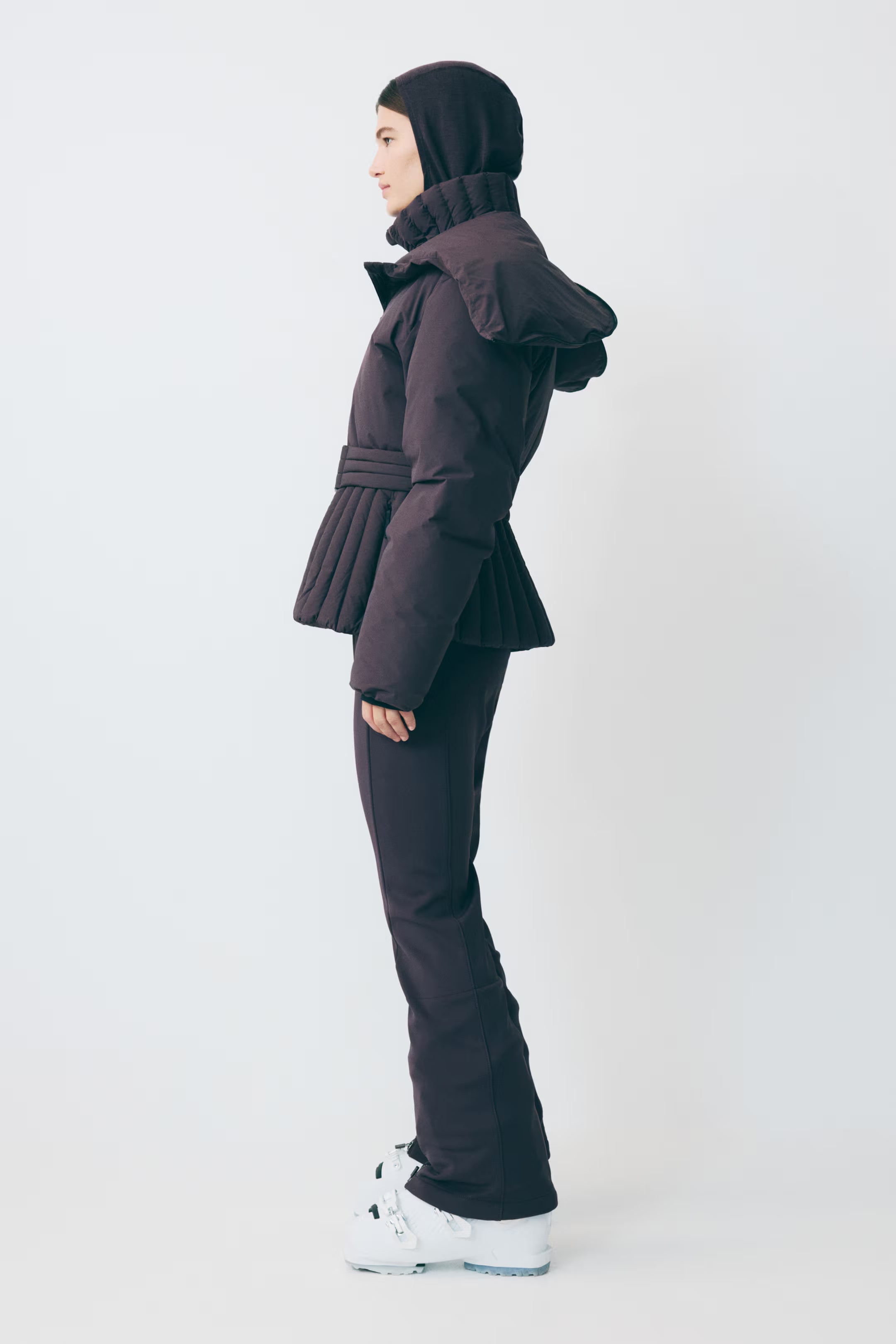 Women's Ski Jacket with Detachable Hood – Water-Repellent Fitted Snow Jacket