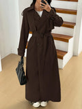 Women's Oversized Trench Coat with Belt