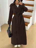 Women's Oversized Trench Coat with Belt
