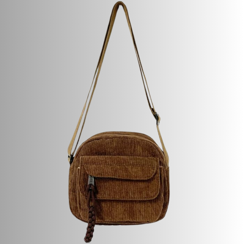 Mini Corduroy Crossbody Bag – Compact Shoulder Bag