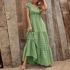 Boho V-Neck Floral Print Dress Short Sleeves | Meave & Ivy