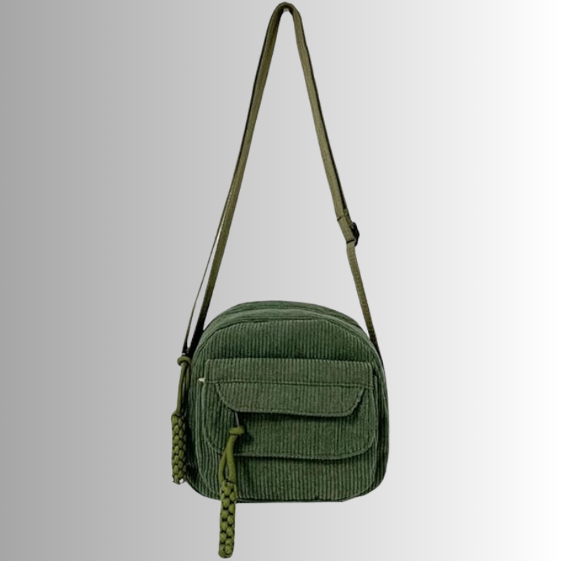 Mini Corduroy Crossbody Bag – Compact Shoulder Bag