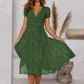 A-Line Dress with V-Neck and Floaty Skirt | Meave & Ivy