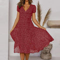A-Line Dress with V-Neck and Floaty Skirt | Meave & Ivy