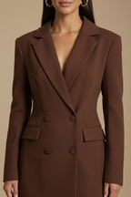 Double Breasted Tailored Blazer Mini Dress