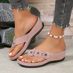 Floral Toe-Post Orthopedic Sandals
