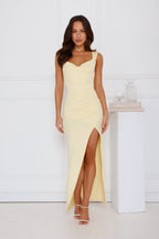 Side Slit Dress with Bow Detail at the Back | Meave & Ivy