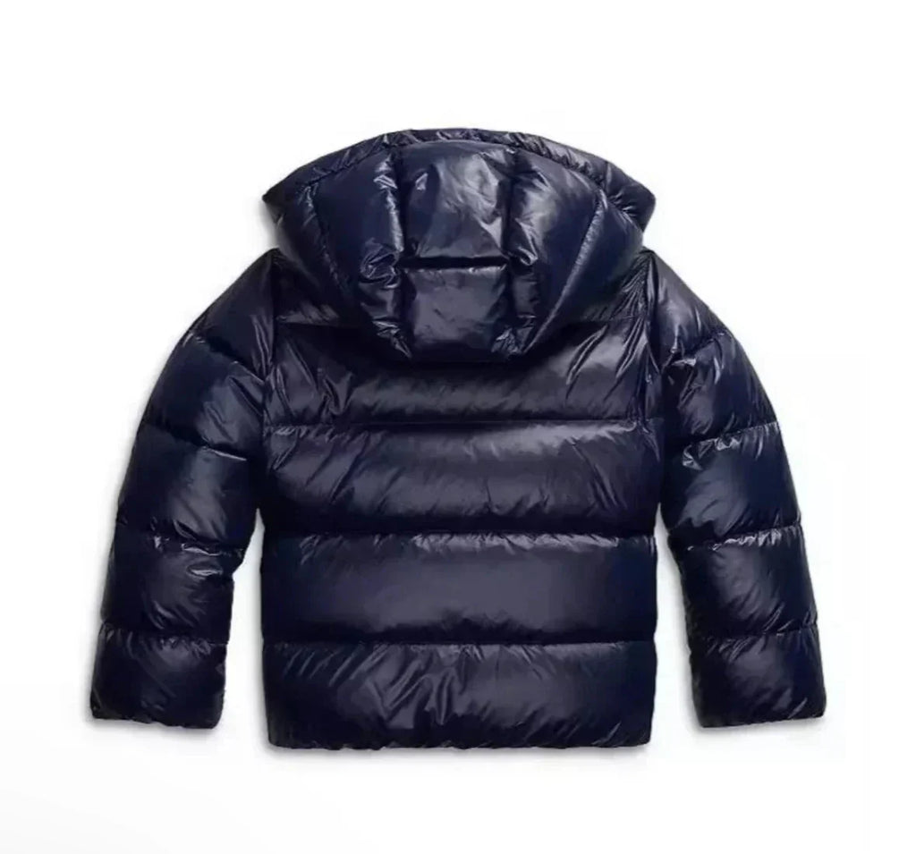 Women's Padded Winter Jacket with Hood and Glossy Finish – Water-Repellent