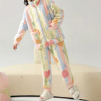 Women's Plush Fleece Zip-Up Jacket and Jogger Trousers Set