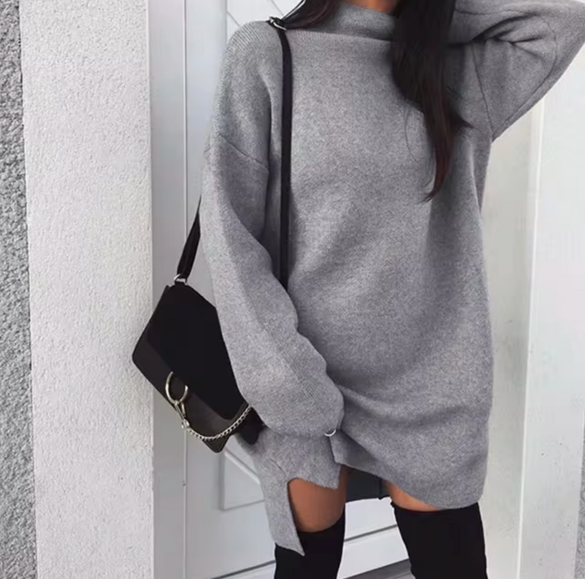 Women's wool-blend and soft-knit Blend Oversized Sweater Dress