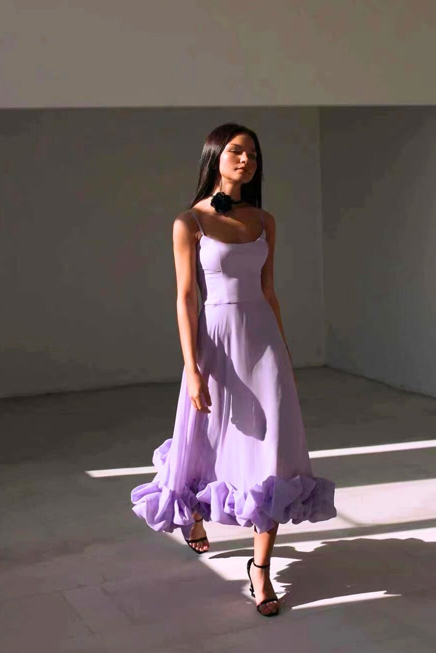 Ruffle Wedding  Dress – Elegant Occasion Dress | Meave & Ivy