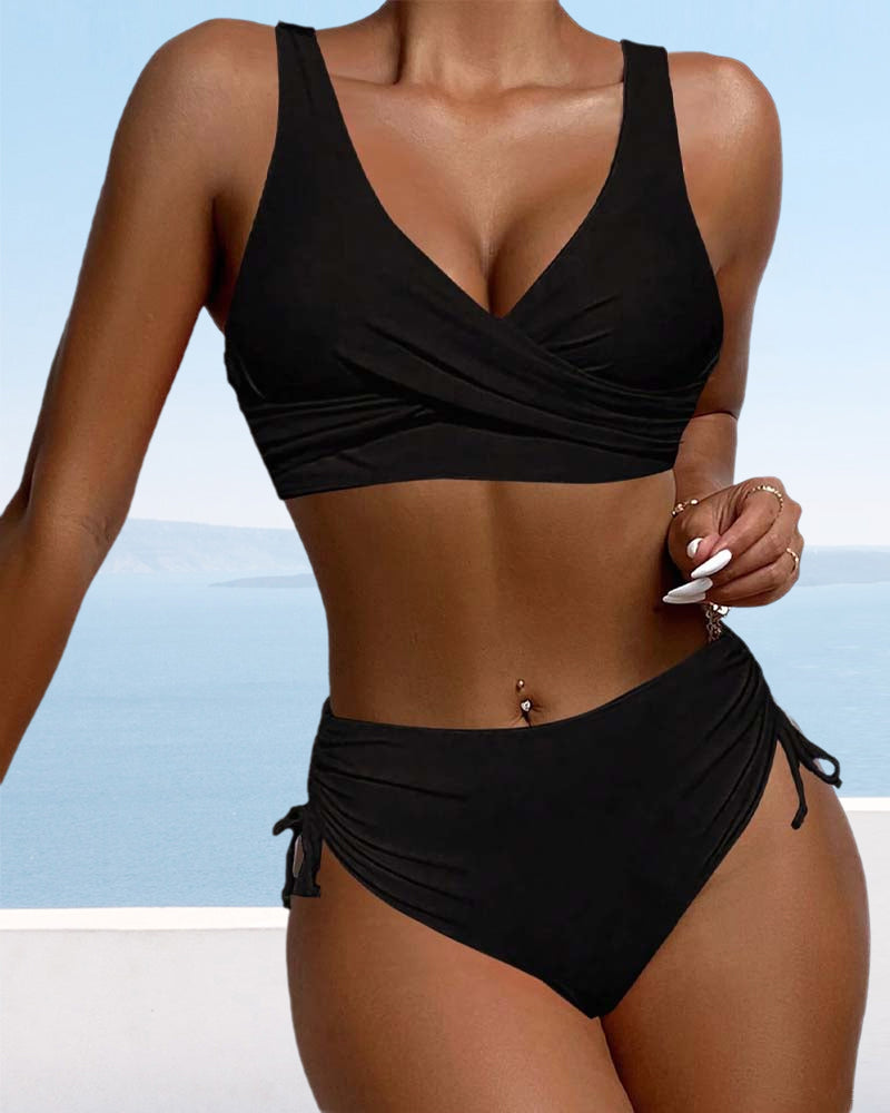 Alexandra | Women's Summer V-Neck Bikini Swimsuit | Meave & Ivy