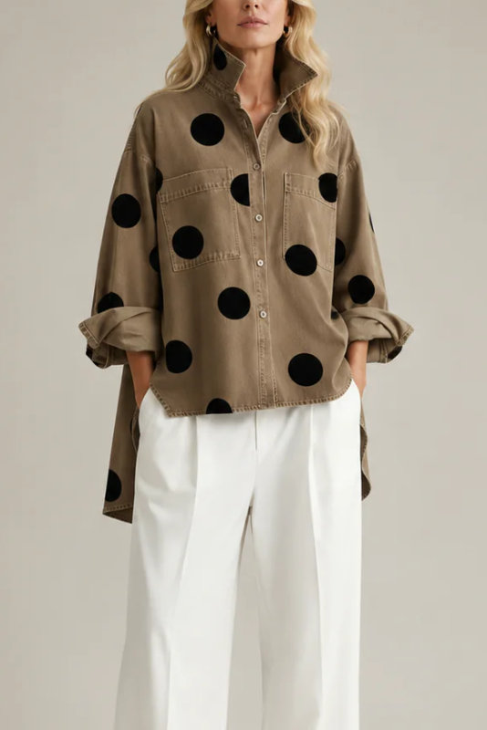 Polka Dot Blouse – Women's Summer Everyday Blouse