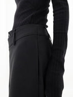 Women's Wide-Leg Wrap Trousers – Asymmetric High-Waist Relaxed Style