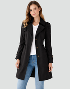 Slim Fit Lightweight Trench Coat with Lapel Collar