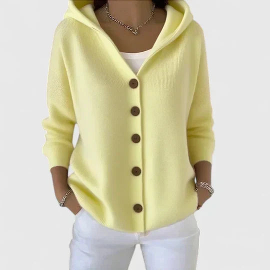 Women's Hooded Cardigan – Effortless Layering Knit in 4 Colours