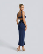 Open Back Fitted Maxi Dress