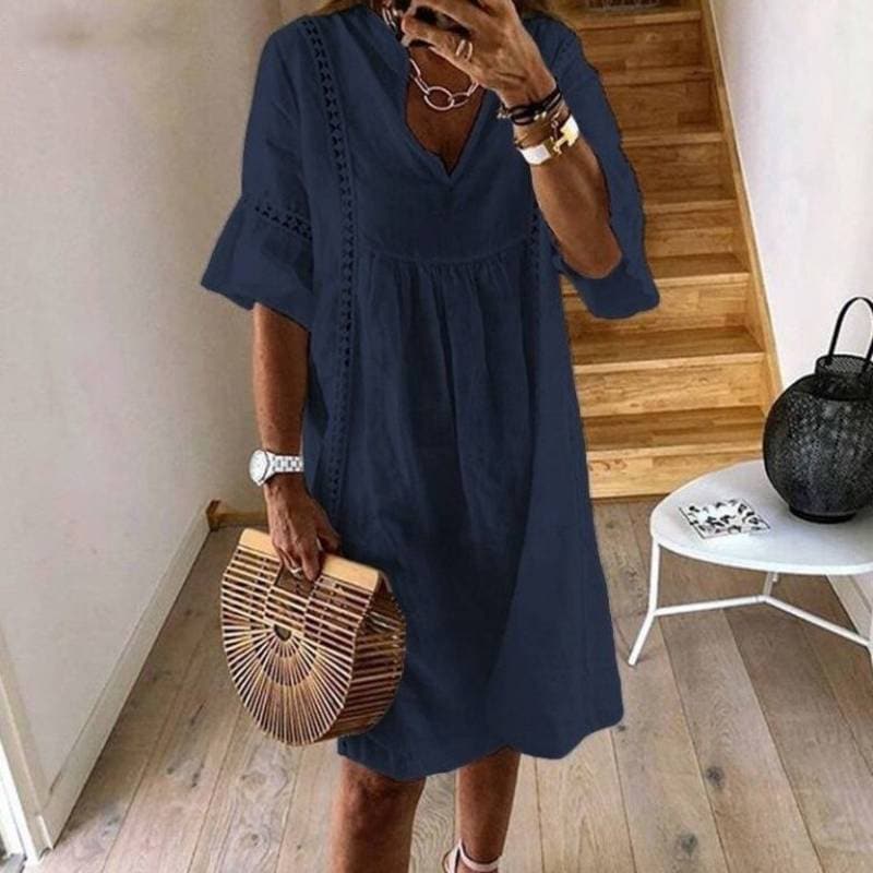 Boho Floaty Dress with Lace Details | Meave & Ivy