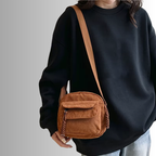 Mini Corduroy Crossbody Bag – Compact Shoulder Bag