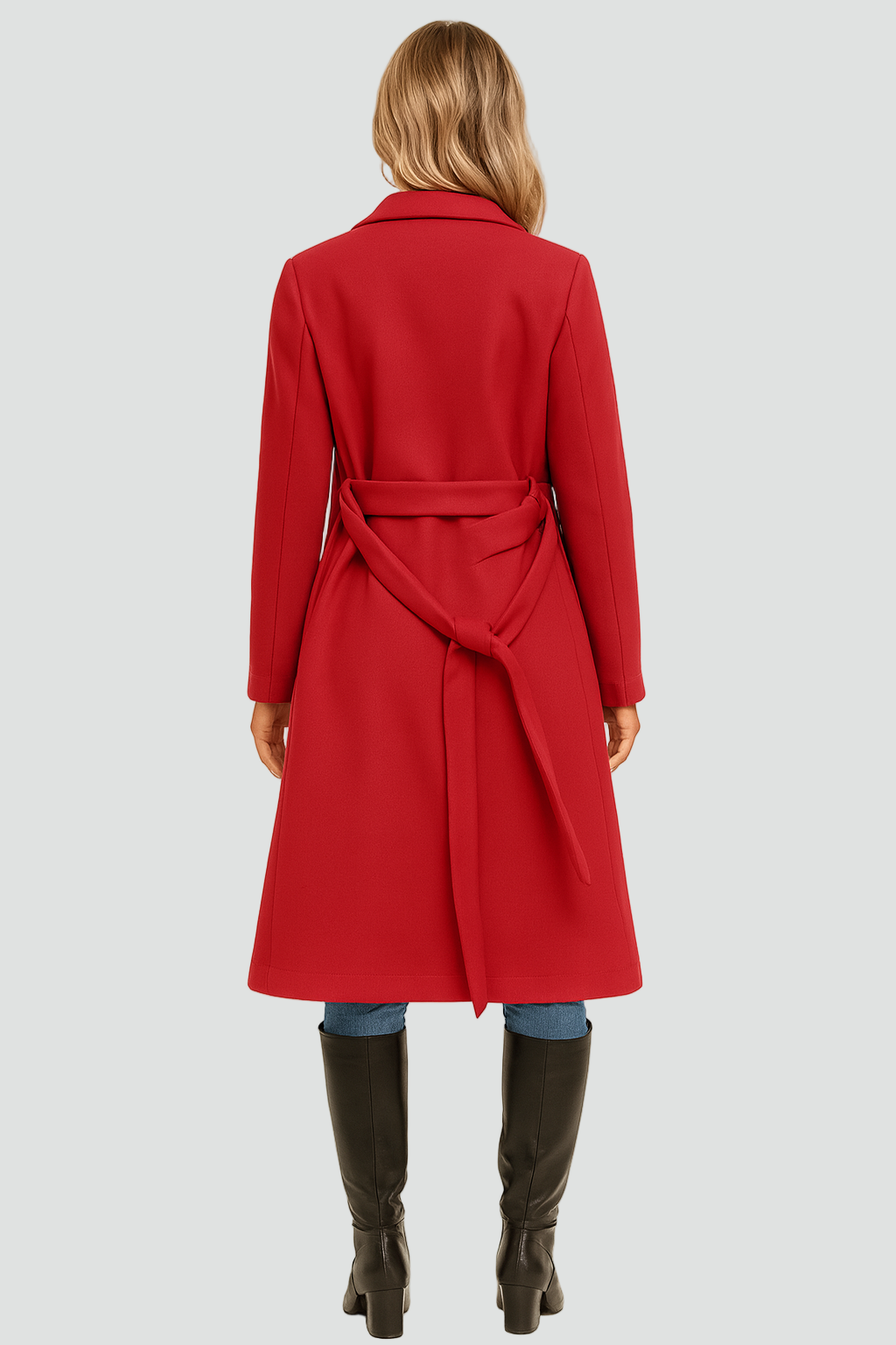 A-Line Padded Coat with Double Buttons