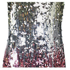 Women's Sequin Mini Dress with V Neckline