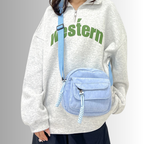 Mini Corduroy Crossbody Bag – Compact Shoulder Bag