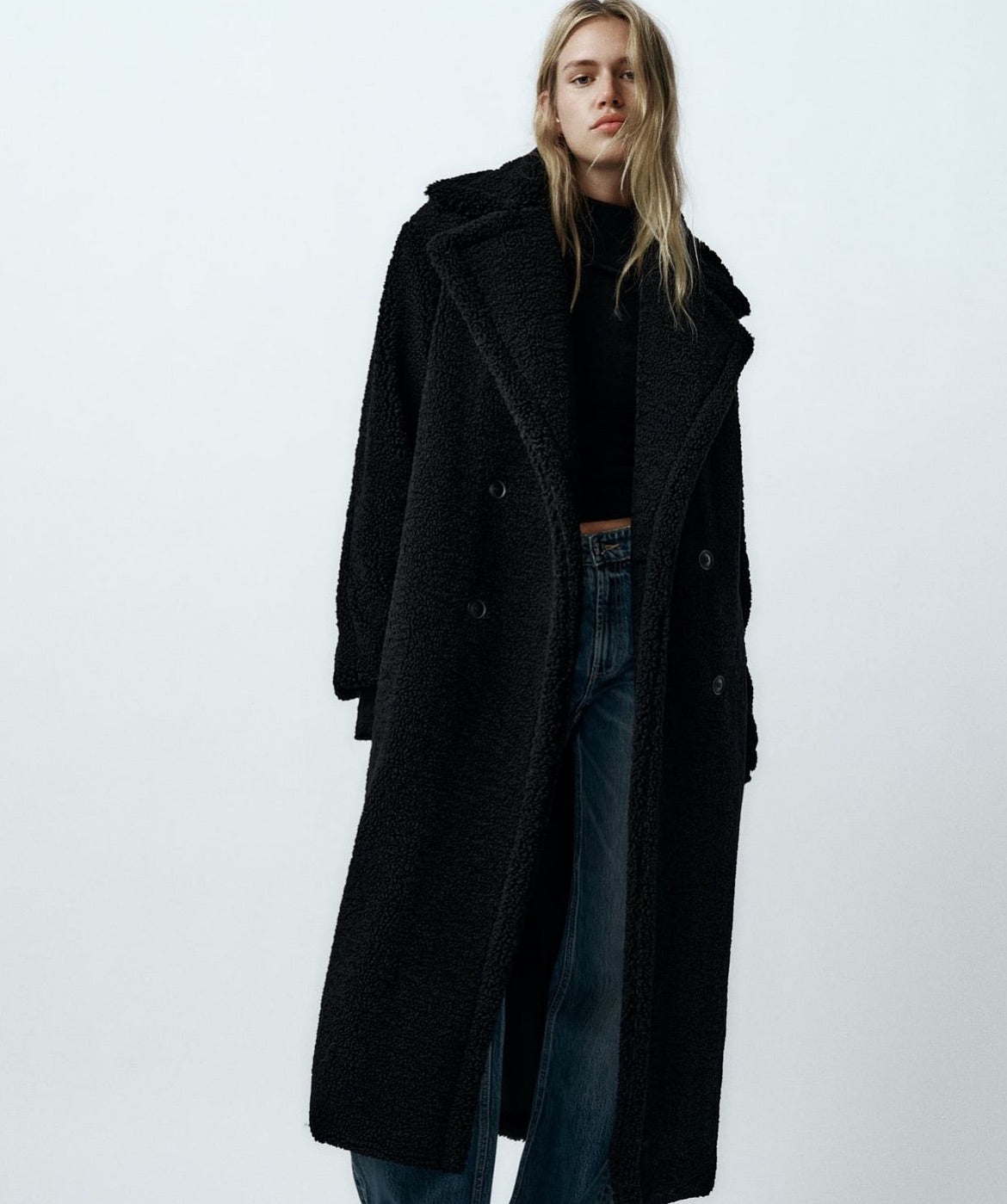 Longline Teddy Coat – Women's Faux Fur Winter Coat