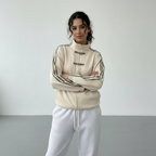 Retro Track Jacket with Button Loops & Contrast Stripes – Velour Look Zip Jacket