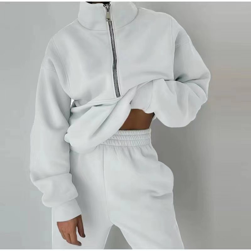 Women's Half-Zip Sweatshirt and Jogger Set