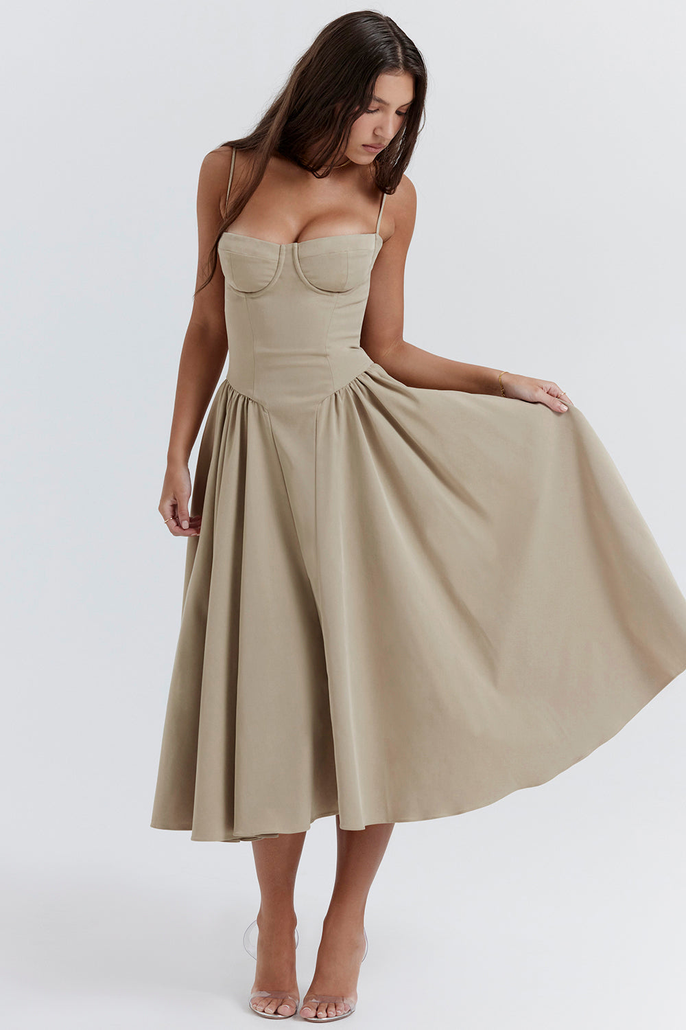 Strapless Corset Dress with Fitted Bodice | Meave & Ivy