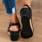 Suede Peep-Toe Cork Wedge Sandals
