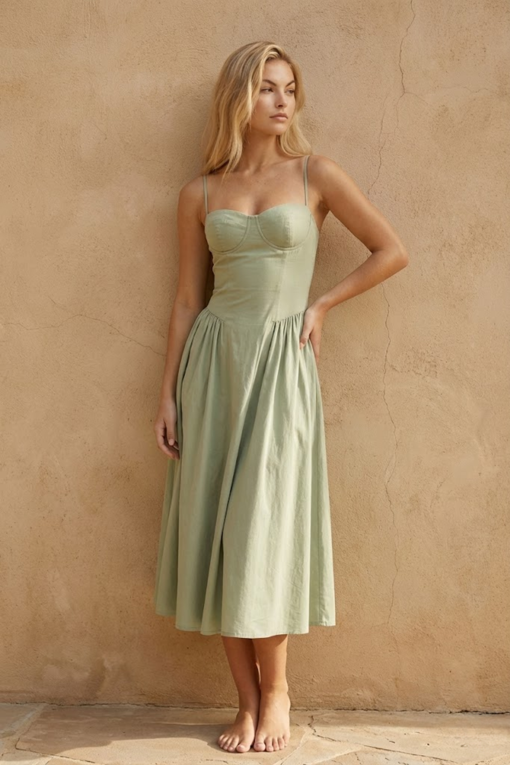 Retro-Inspired Midi Dress