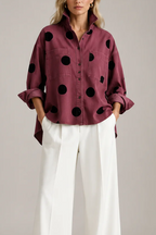 Polka Dot Blouse – Women's Summer Everyday Blouse