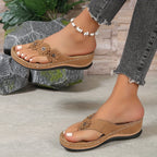 Floral Toe-Post Orthopedic Sandals