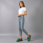 Women's Retro Platform Shoes with Bow – Chunky Sole Comfort Flats