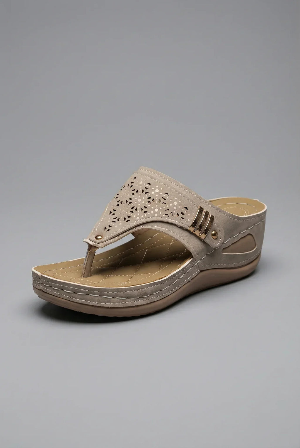 Wide Fit Wedge Toe Post Walking Sandals - Womens Comfort Sandals | Meave & Ivy