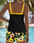 Tummy-Control Tankini Swimsuit Set