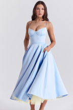 Corset Midi Dress – Elegant A-Line Occasion Dress | Meave & Ivy