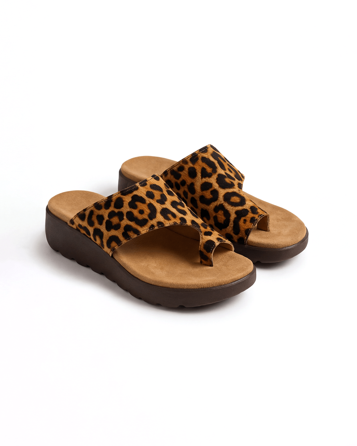 Women's Platform Slide Sandals with Toe Loop