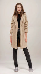 Longline Teddy Coat – Fluffy Warmth in 5 Colours