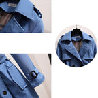 Long Trench Coat with Double Button Closure – 7 Colours