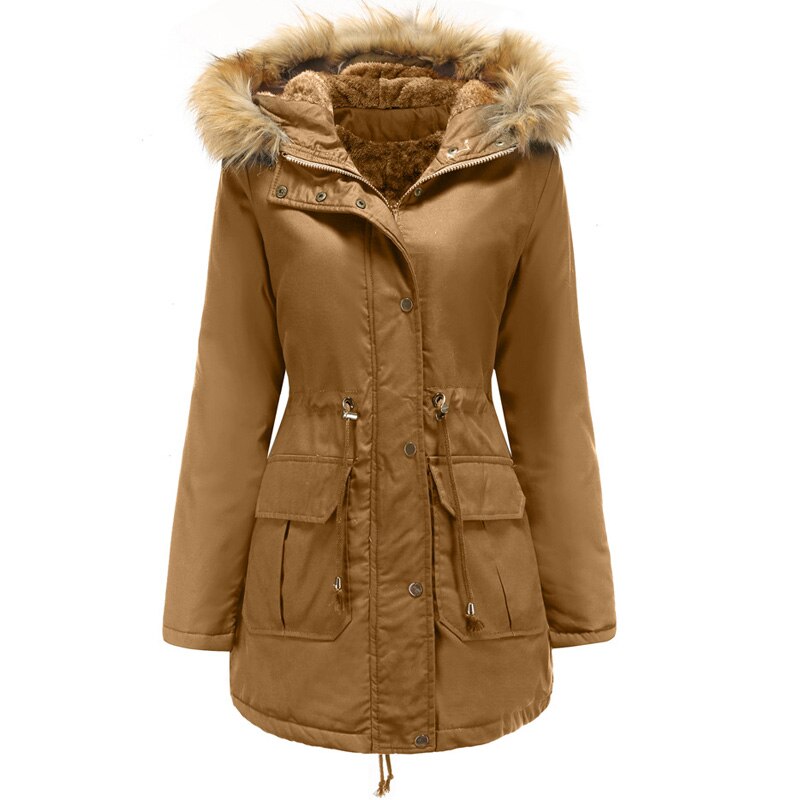 Women's Hooded Winter Parka – Faux-Fur Trimmed Warm Jacket